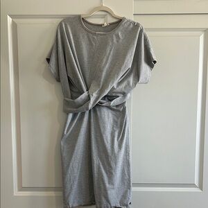 Hem & Thread Asymmetrical Gray Dress